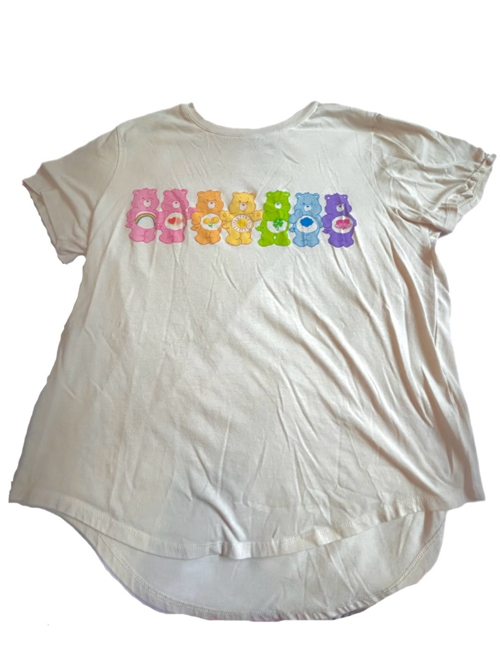 Care Bears Colourful oversized apricot cream lightweight tee T-shirt Top lounge